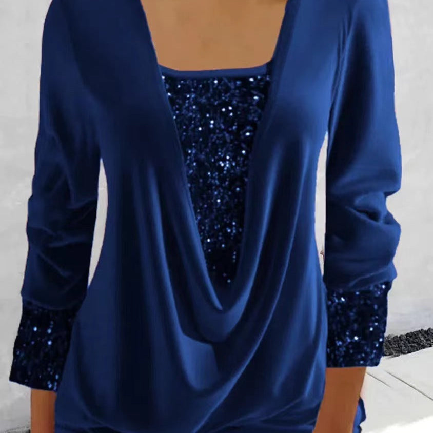 Стефания | Елегантна Пайетена Блуза