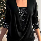Стефания | Елегантна Пайетена Блуза