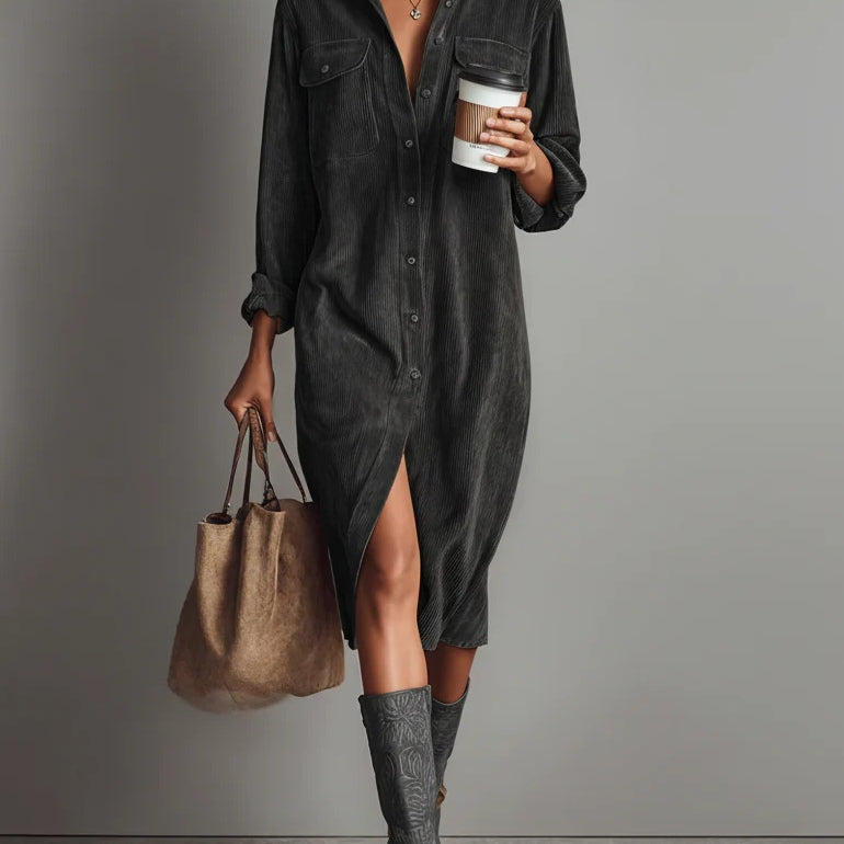 Едноредно миди рокля