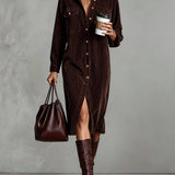 Едноредно миди рокля