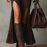 Макси рокля от велур