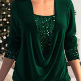 Стефания | Елегантна Пайетена Блуза